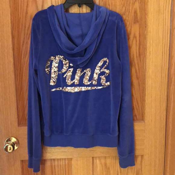 PINK Victoria's Secret Tops - PINK Velour hoodie PINK Victoria's Secret Tops - PINK Velour hoodie